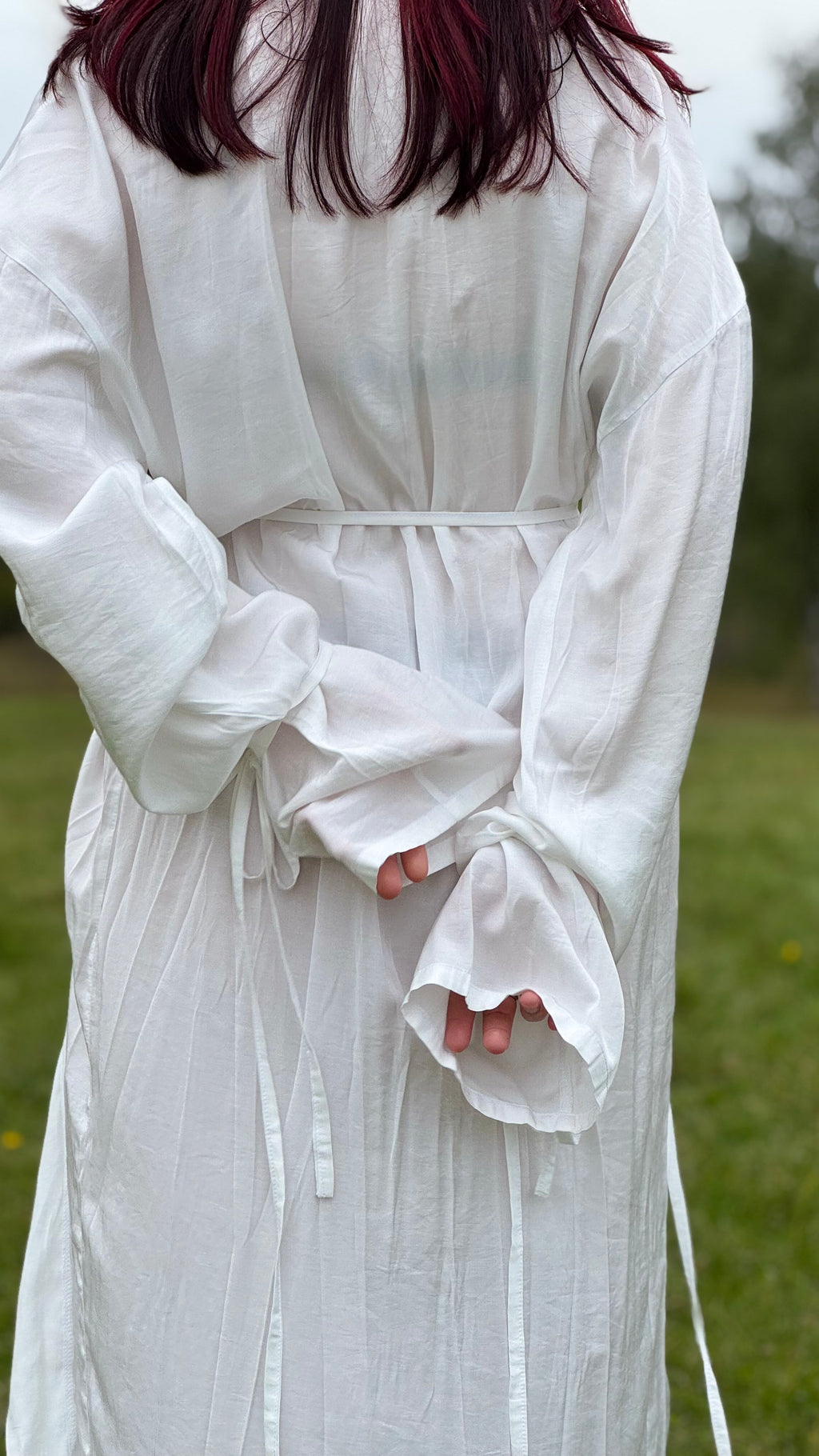 Tie-Front Long Sleeve Robe