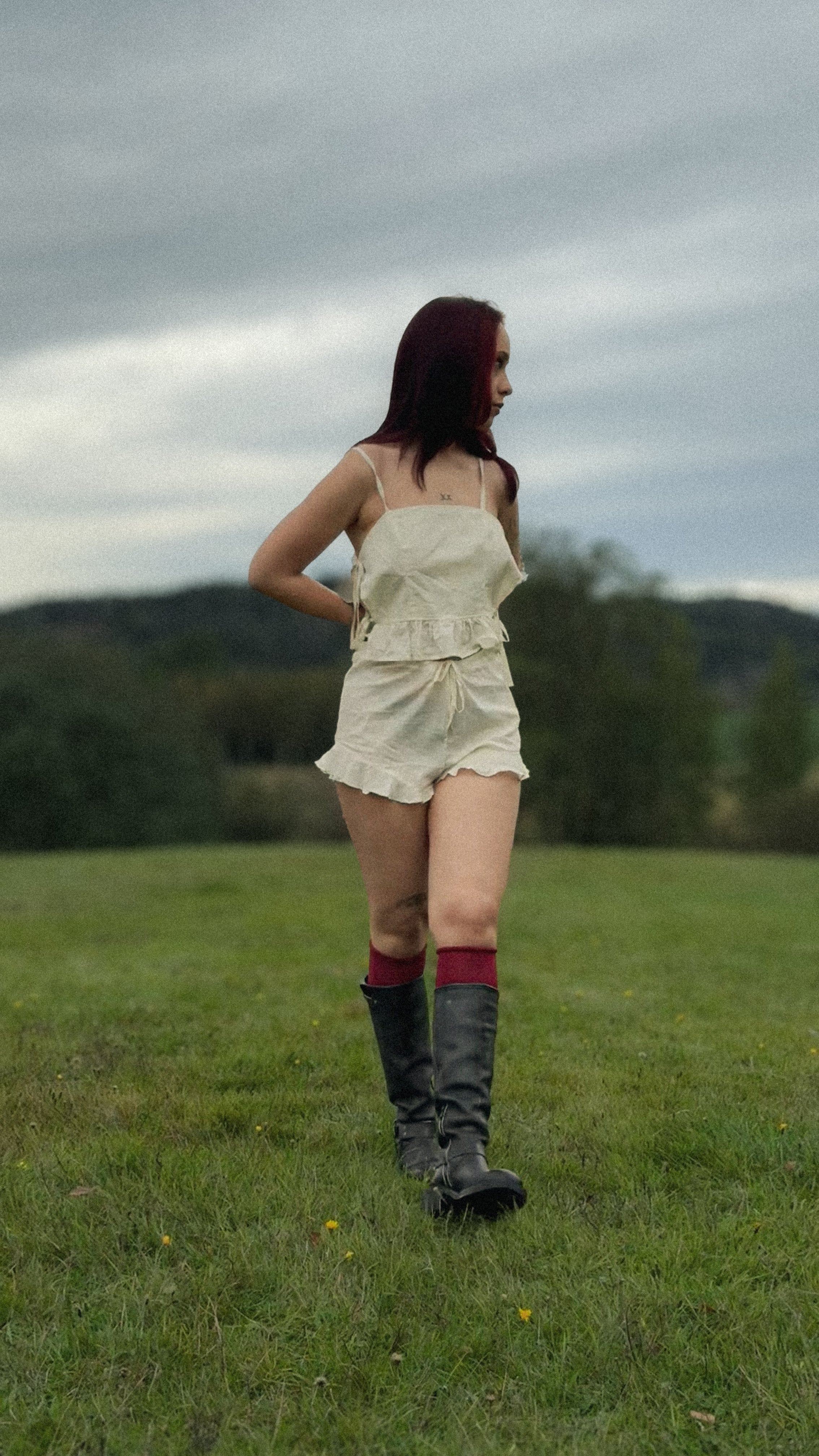 Pajama Set — Milk Cotton with Ruffles