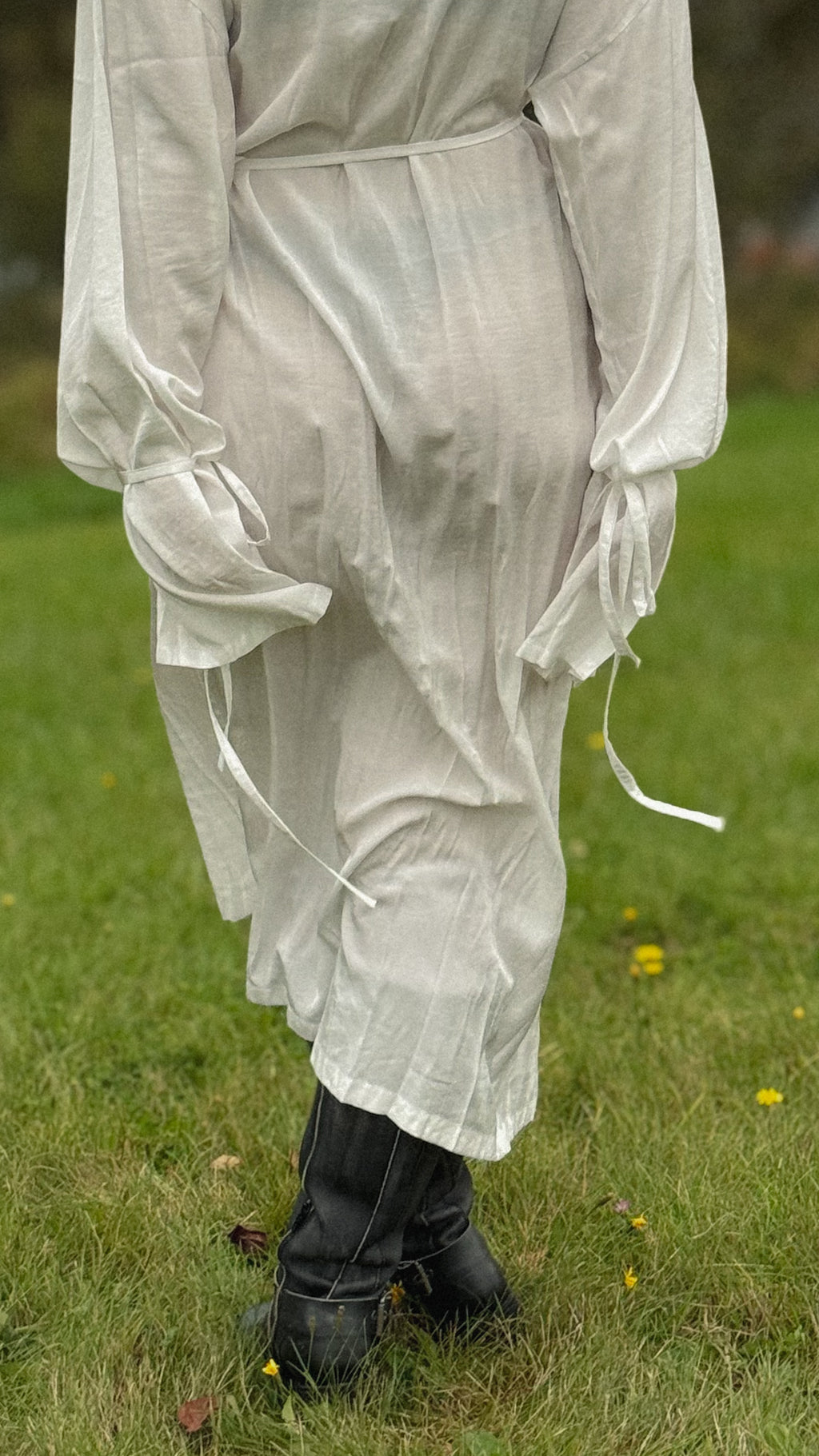 Tie-Front Long Sleeve Robe