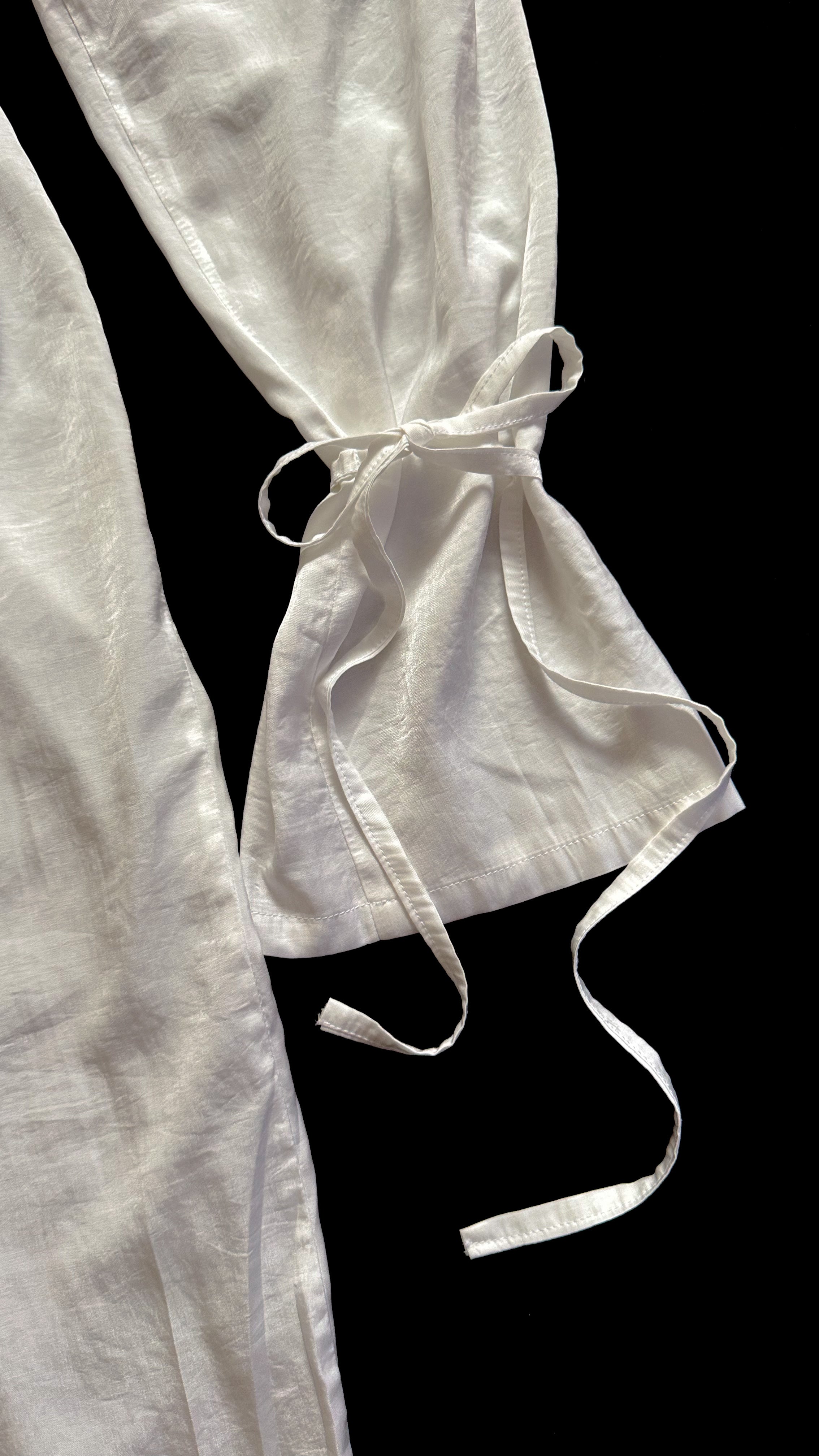 Tie-Front Long Sleeve Robe