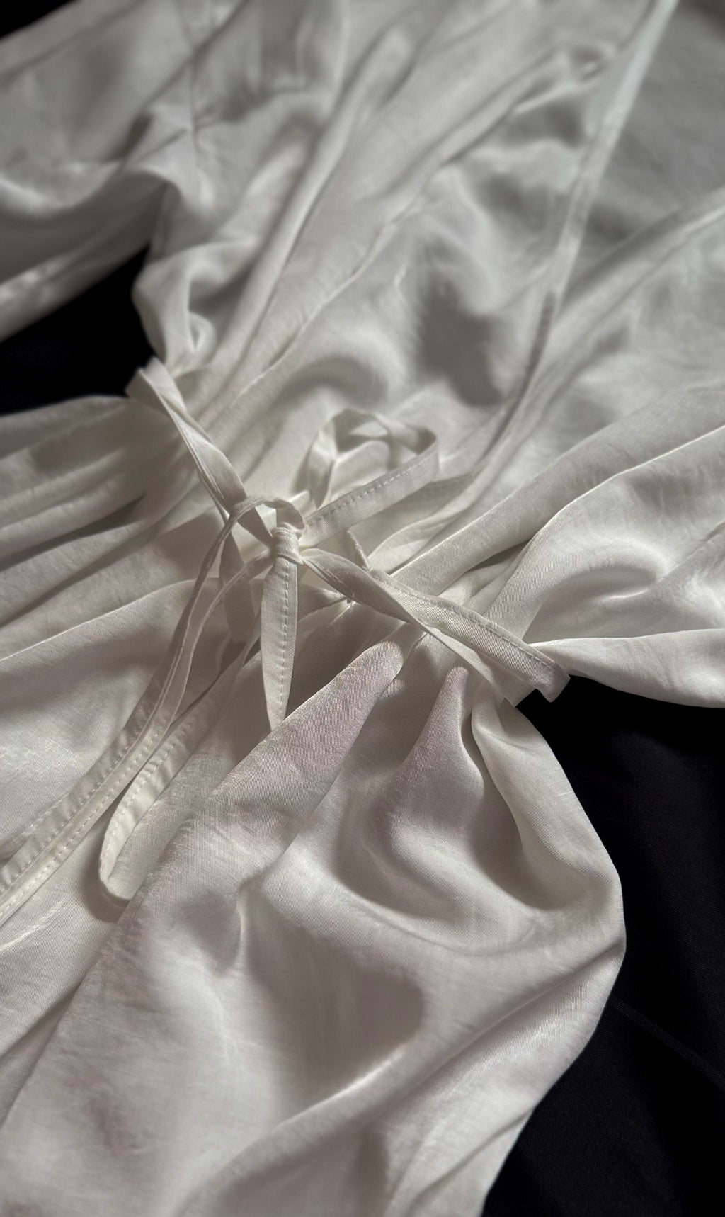 Tie-Front Long Sleeve Robe