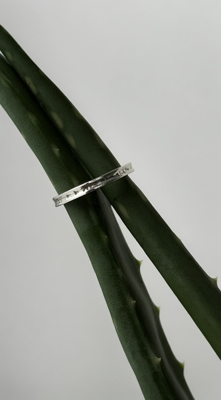 Narrow Textured Ring