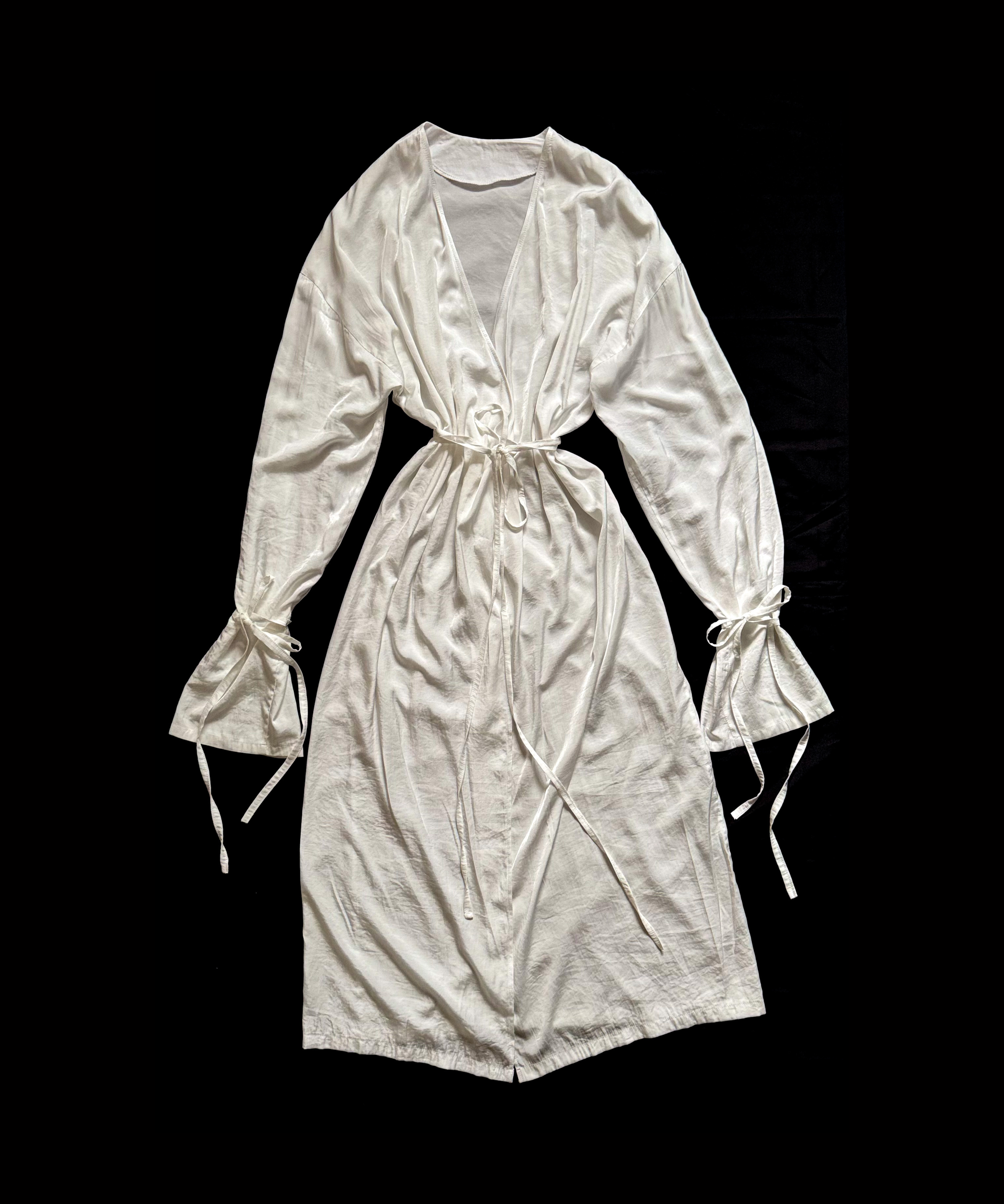 Tie-Front Long Sleeve Robe